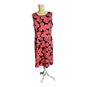 JONES NEW YORK‎ Orange Slice Navy Sheath Dress Size 10